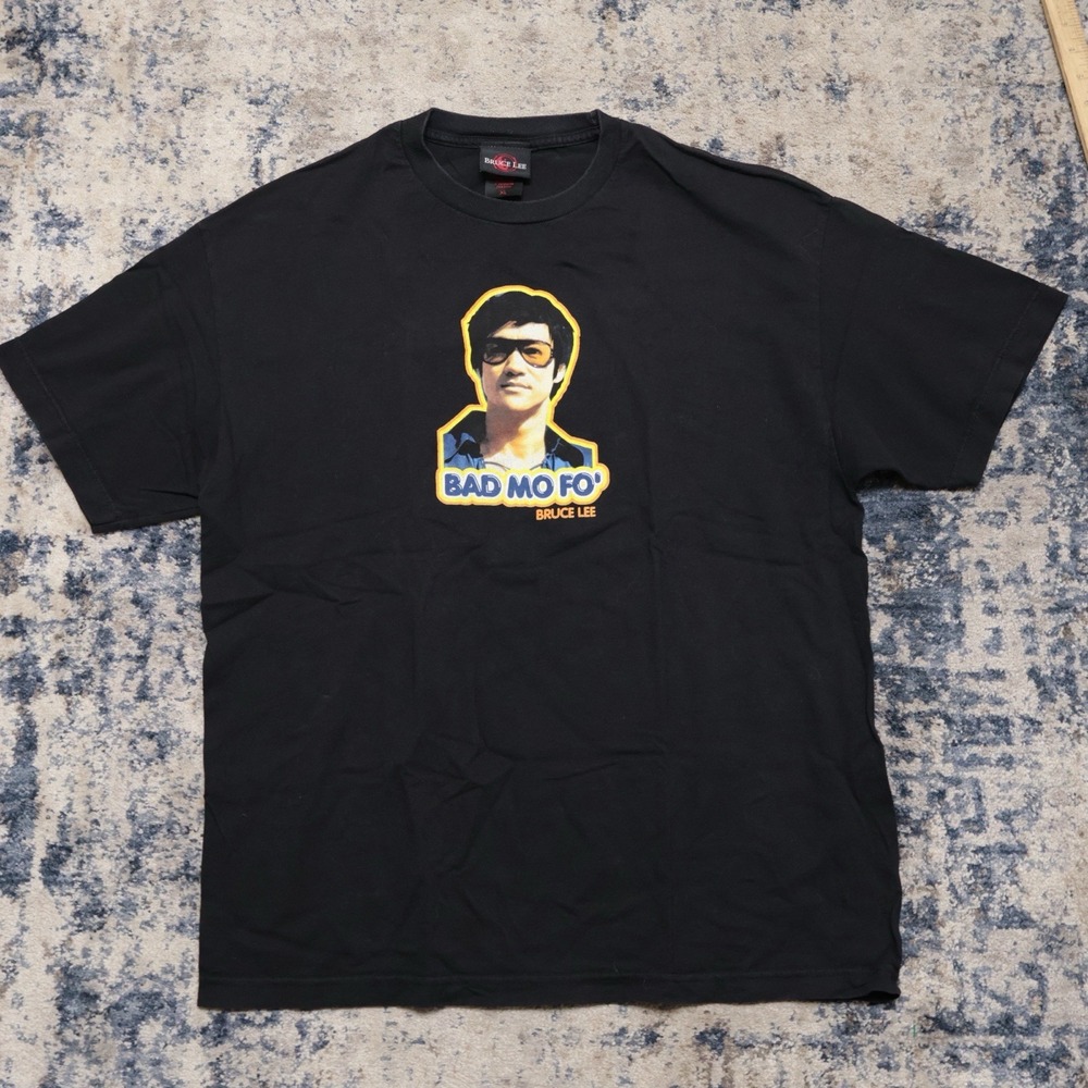 VTG Bruce Lee Shirt Street Fighter Bad Mo Fo' Movie Dragon Y2K Vintage XL